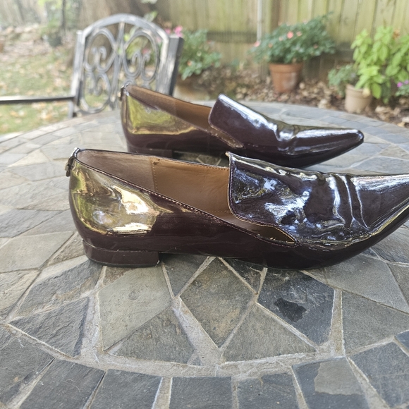 Calvin Klein Elin Oxblood Patent Leather flats 8 - Picture 4 of 6